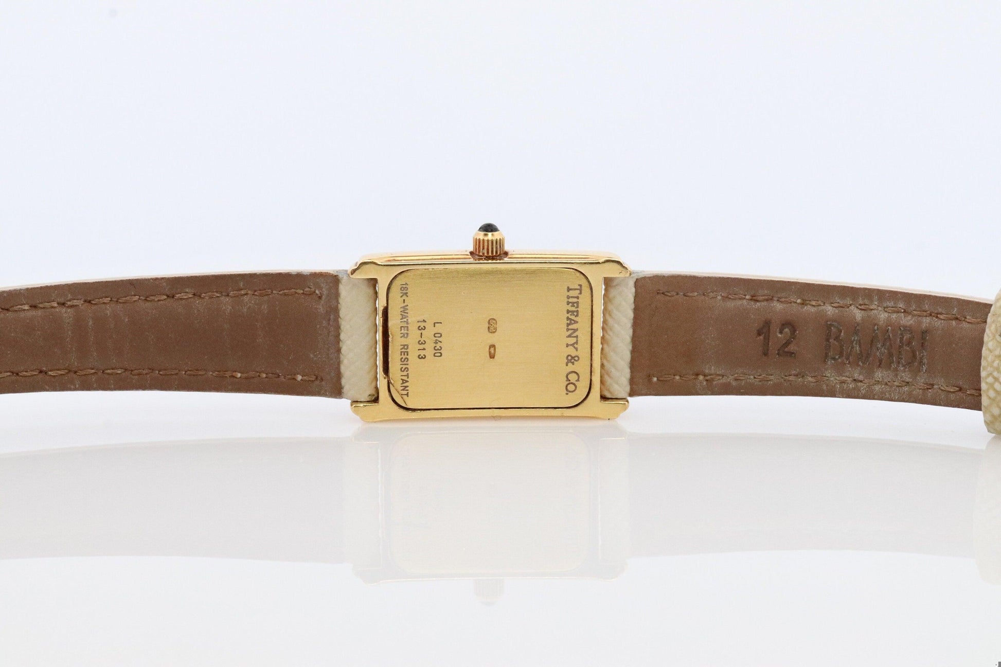 Tiffany Watch. 18k Yellow Gold Tiffany and Co Tank Watch. Ladies L 0430 750 Gold