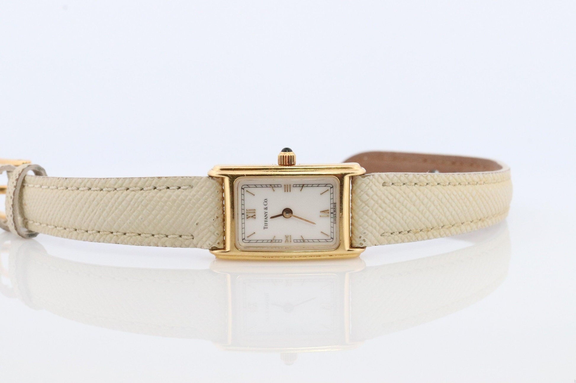 Tiffany Watch. 18k Yellow Gold Tiffany and Co Tank Watch. Ladies L 0430 750 Gold