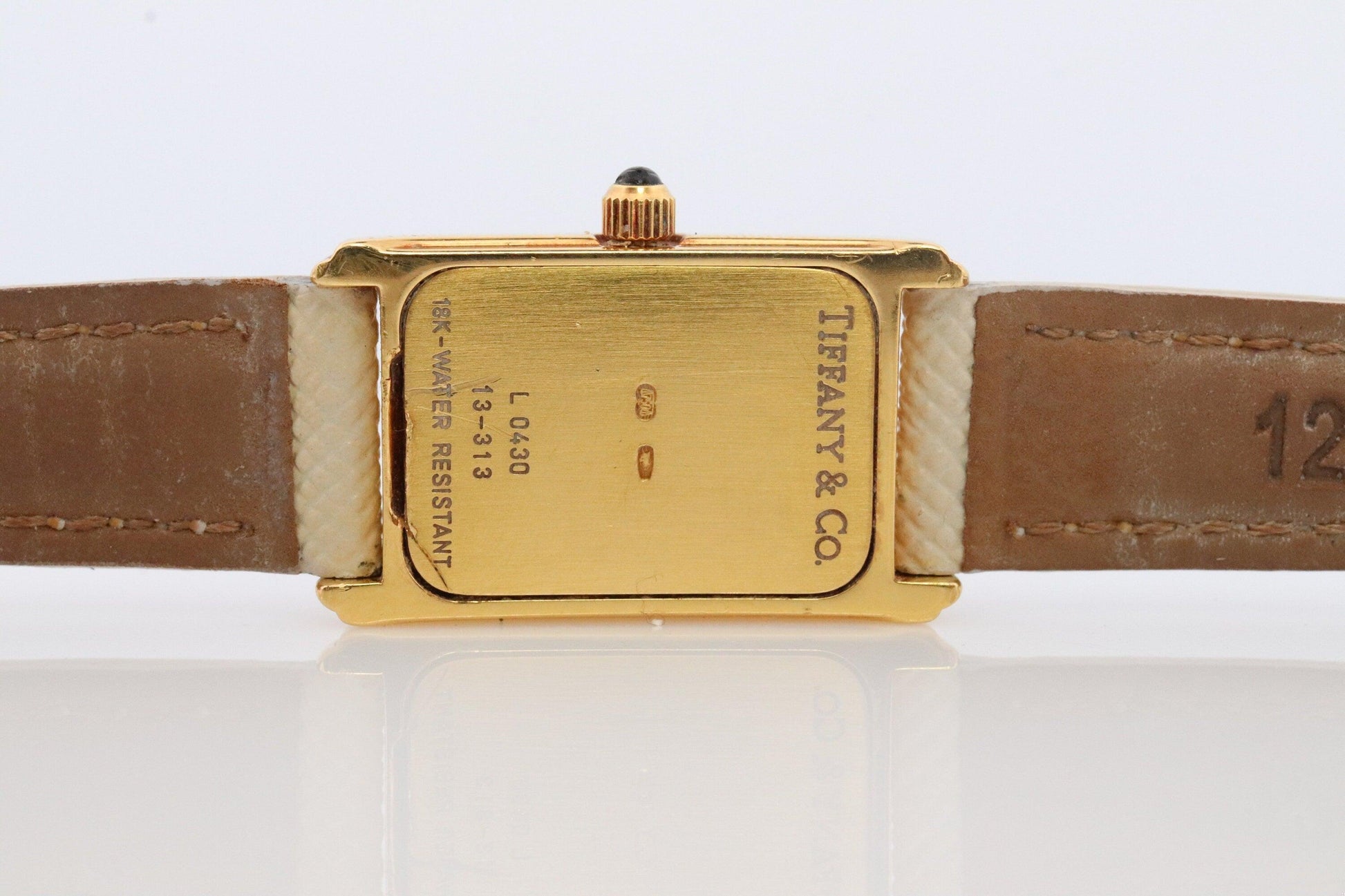 Tiffany Watch. 18k Yellow Gold Tiffany and Co Tank Watch. Ladies L 0430 750 Gold