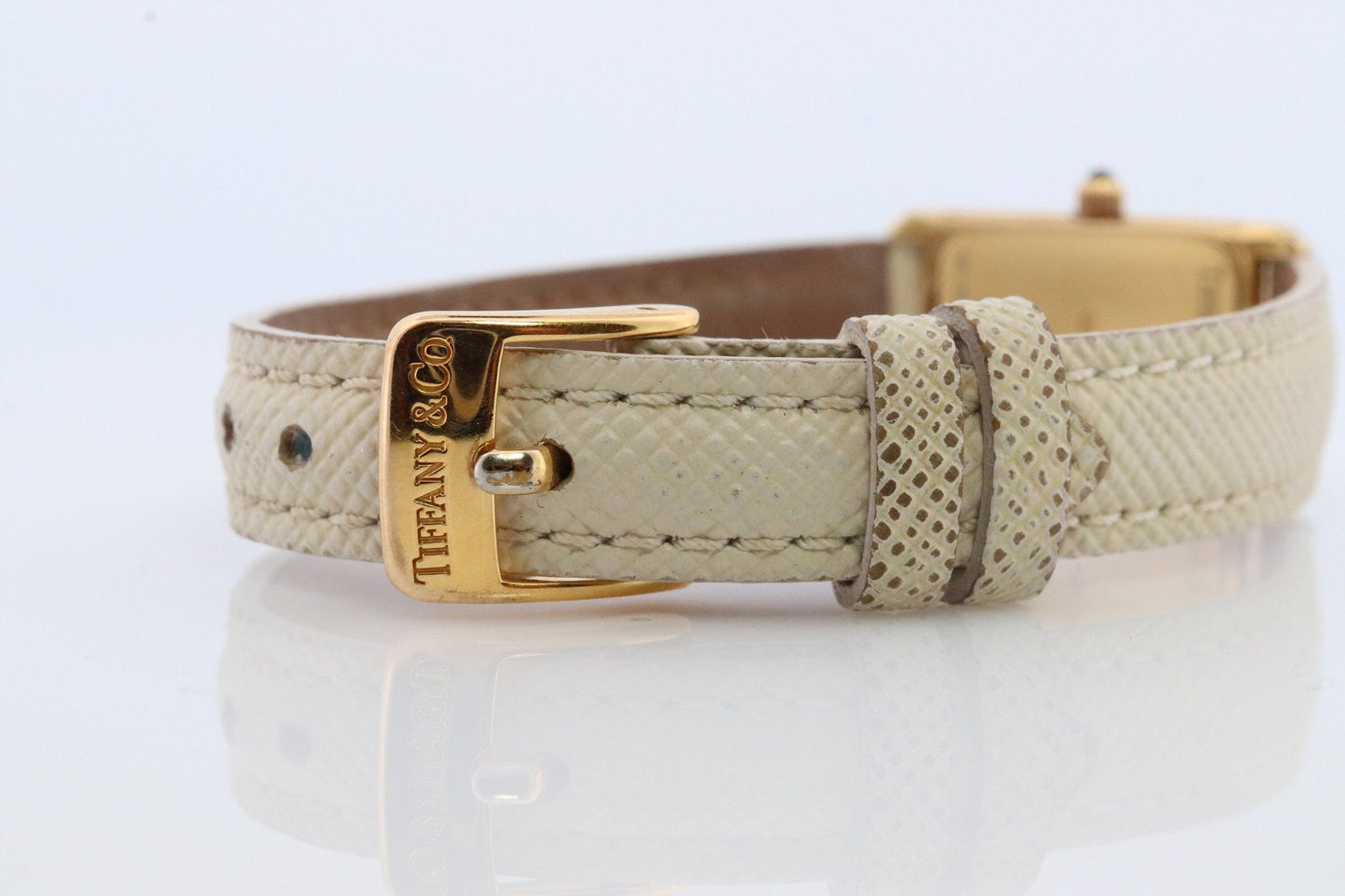 Tiffany Watch. 18k Yellow Gold Tiffany and Co Tank Watch. Ladies L 0430 750 Gold