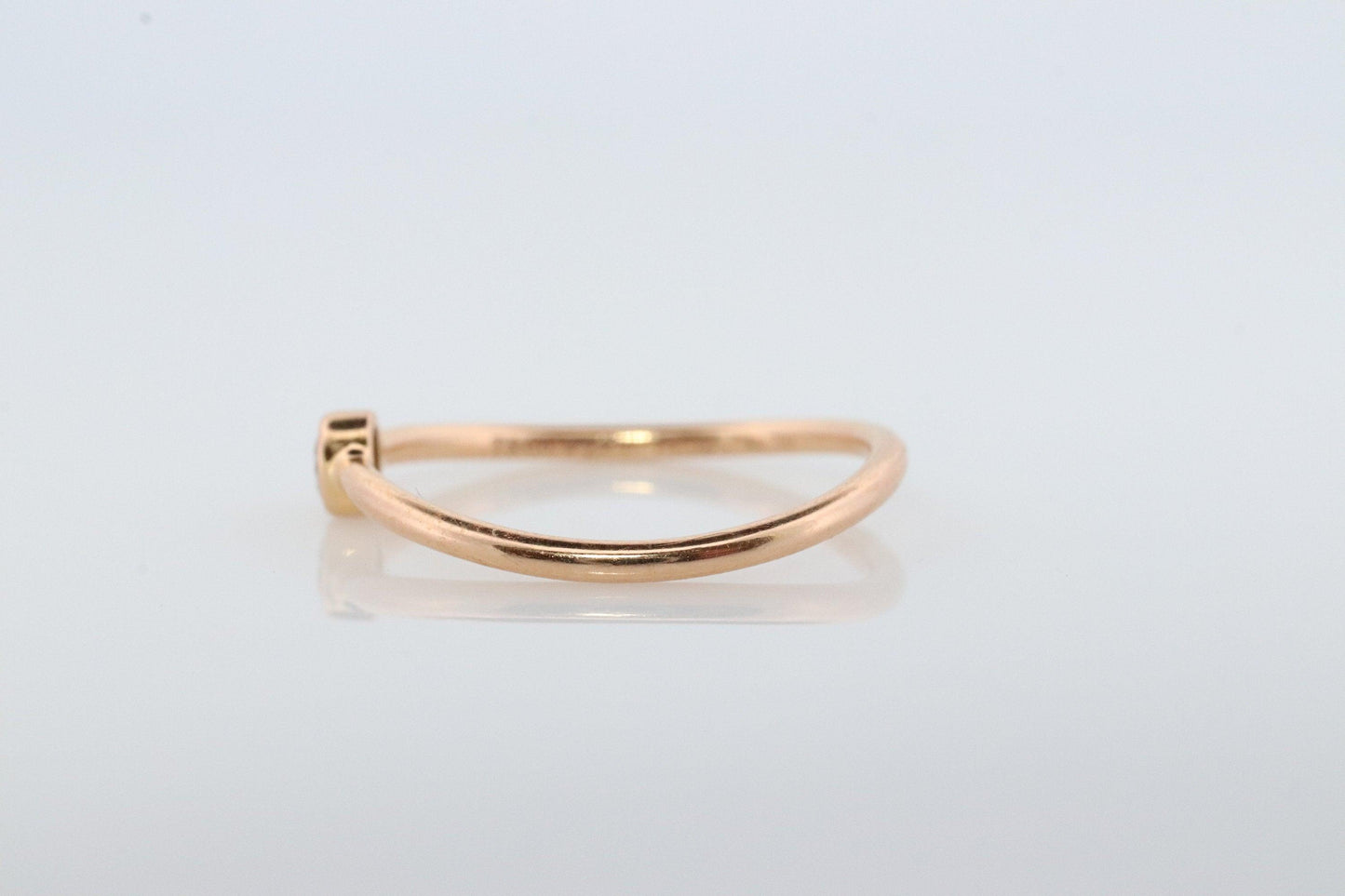Vintage Tiffany and Co. Diamond Ring. Authentic Tiffany 18k Diamond wave Band.