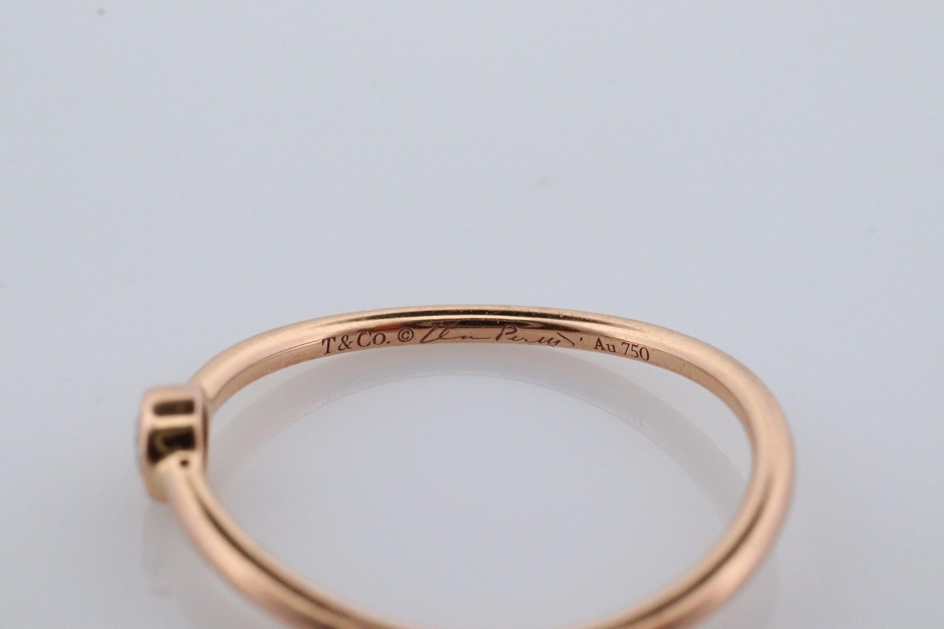 Vintage Tiffany and Co. Diamond Ring. Authentic Tiffany 18k Diamond wave Band.
