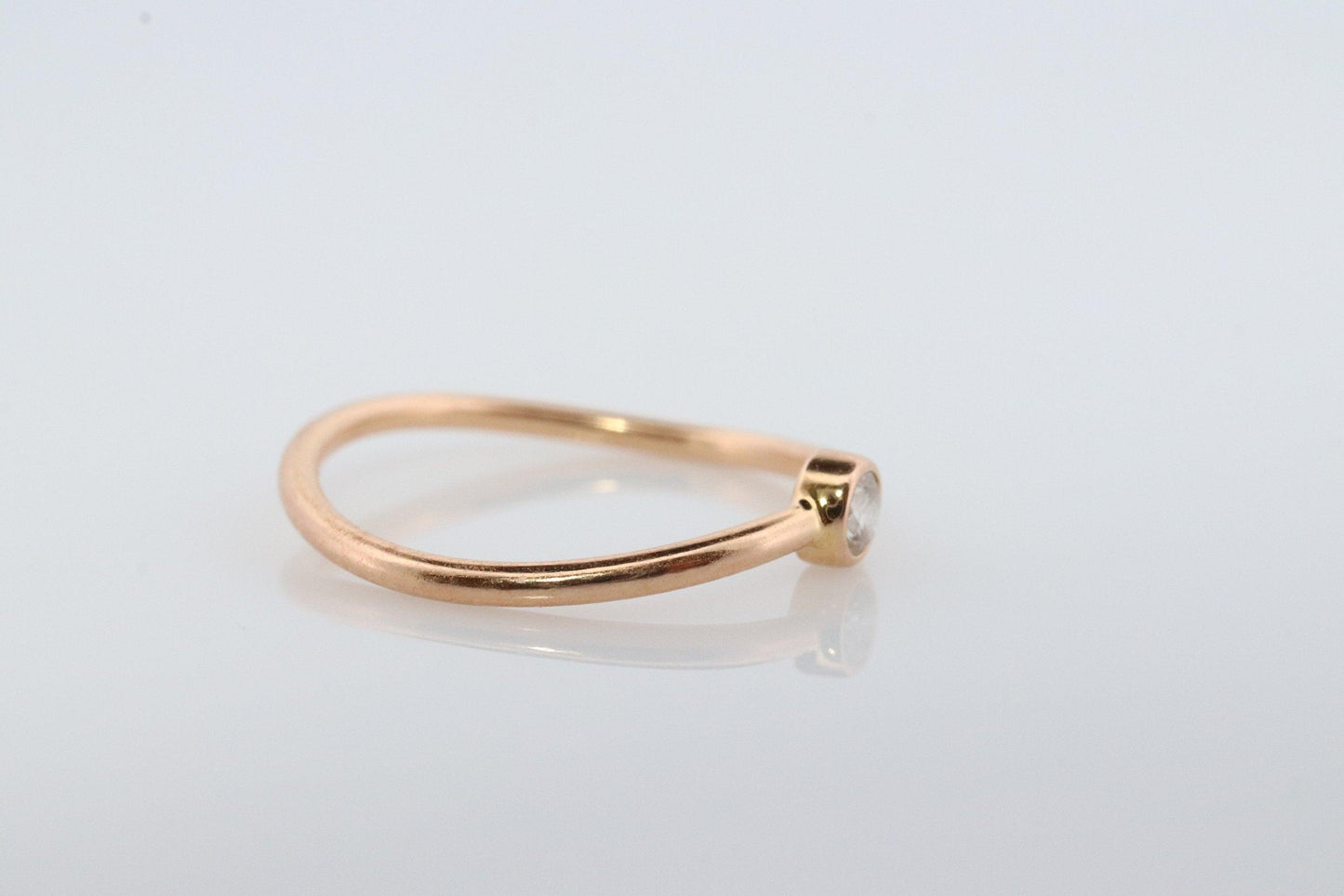 Vintage Tiffany and Co. Diamond Ring. Authentic Tiffany 18k Diamond wave Band.