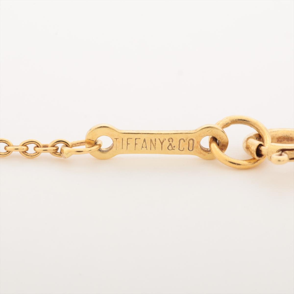 Tiffany & Co. 18k Gold Chain and Bean Pendant Necklace. 750 Yellow Gold Tiffany