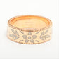 Preowned GUCCI Ring. 18k Pink Rose Gold ICON Blooms Enamel Band.