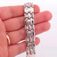 18k Woven Link Bracelet. 18k White Gold by RCI Braid Link bracelet. 23g 7.25in