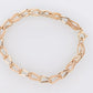 14k UNOAeRRE Textured Link Chain BRACELET. 14k LOOP Italian Bracelet 6.9g