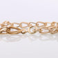 14k UNOAeRRE Textured Link Chain BRACELET. 14k LOOP Italian Bracelet 6.9g