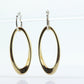 14k Gold Puffed Hollow HOOP Earrings. Intertwined Glossy Loop earrings. MILOR Italy st132/25