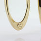 14k Gold Puffed Hollow HOOP Earrings. Intertwined Glossy Loop earrings. MILOR Italy st132/25