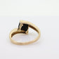 10k ONYX ring. Modern and Slim Rectangle Onyx signet ring. Onyx Bypass ring. 10k Onyx Tension ring. st(62)