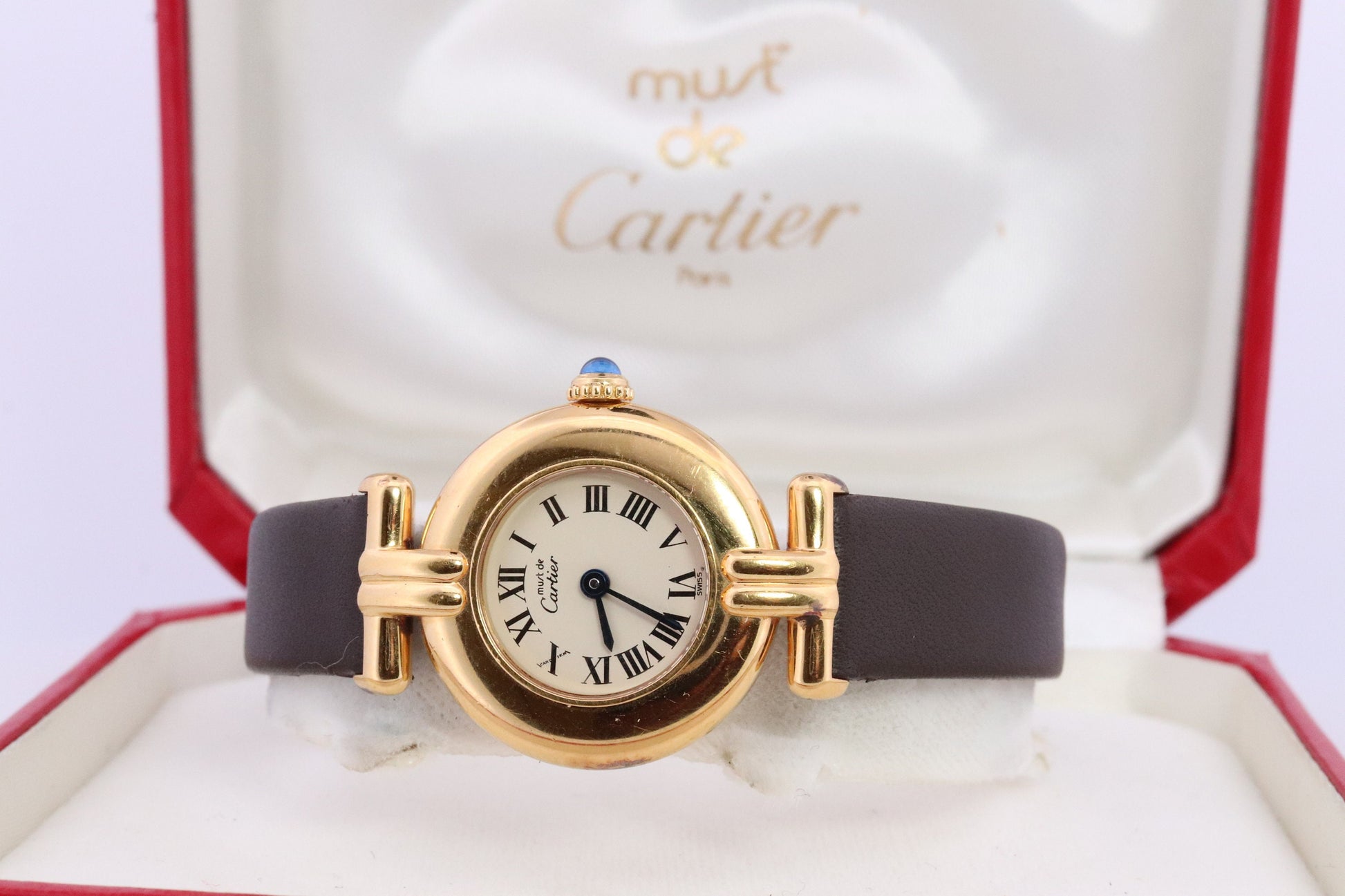 Genuine Cartier Watch. Must de Cartier Colisee Round Argent Vermeil Sterling Silver. Must de Cartier 925 Ladies 59002 Watch