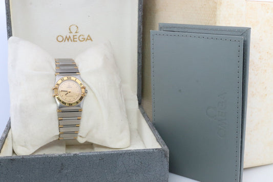 Omega Watch. Authentic Ladies Omega Constellation Wristwatch. Womens Reference 1370.1 or 13701000. Box and Papers