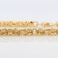 Byzantine Square Bracelet. 14k Yellow Gold 585 7.25mm length 3.5mm wide. ITALY Made. Bracelet for Him or Her