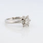 Tiffany and Co. Diamond Ring. Platinum Flower Diamond Band. Tiffany and Company Snowflake Diamond Halo ring Pt950