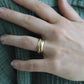 Vintage CARTIER 18k 750 Tricolor Rolling Ring. Must de Cartier Triple Ring. Interlocking ring. Wedding ring. 18k 750 Rolling Band.