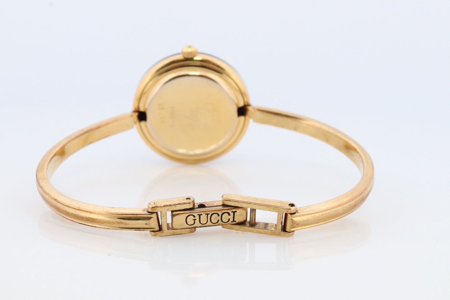 Genuine GUCCI 1100-L Watch. Vintage Ladies Gucci Change Bezel Bangle Watch.