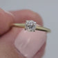 14k Round Diamond Solitaire Ring . Petite 0.28ct Diamond Engagement Ring. ST(195/50)