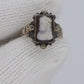 Victorian Cameo carved shell 10k signet ring. Antique 10k Rose gold Signet ring (st57)