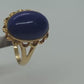 14k Lapis Lazuli  Ring. Lapis bezel set into filigree setting. Very unique. St(77/11) Sz7