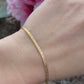 Mom bracelet 14k Herringbone Bracelet. #1 MOM with hearts. Best Gift for Mom. Yellow Gold with engraved letters. Reversible