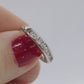 18k Antique Diamond channel band. Art Deco 1920s diamond band. st(132/25)