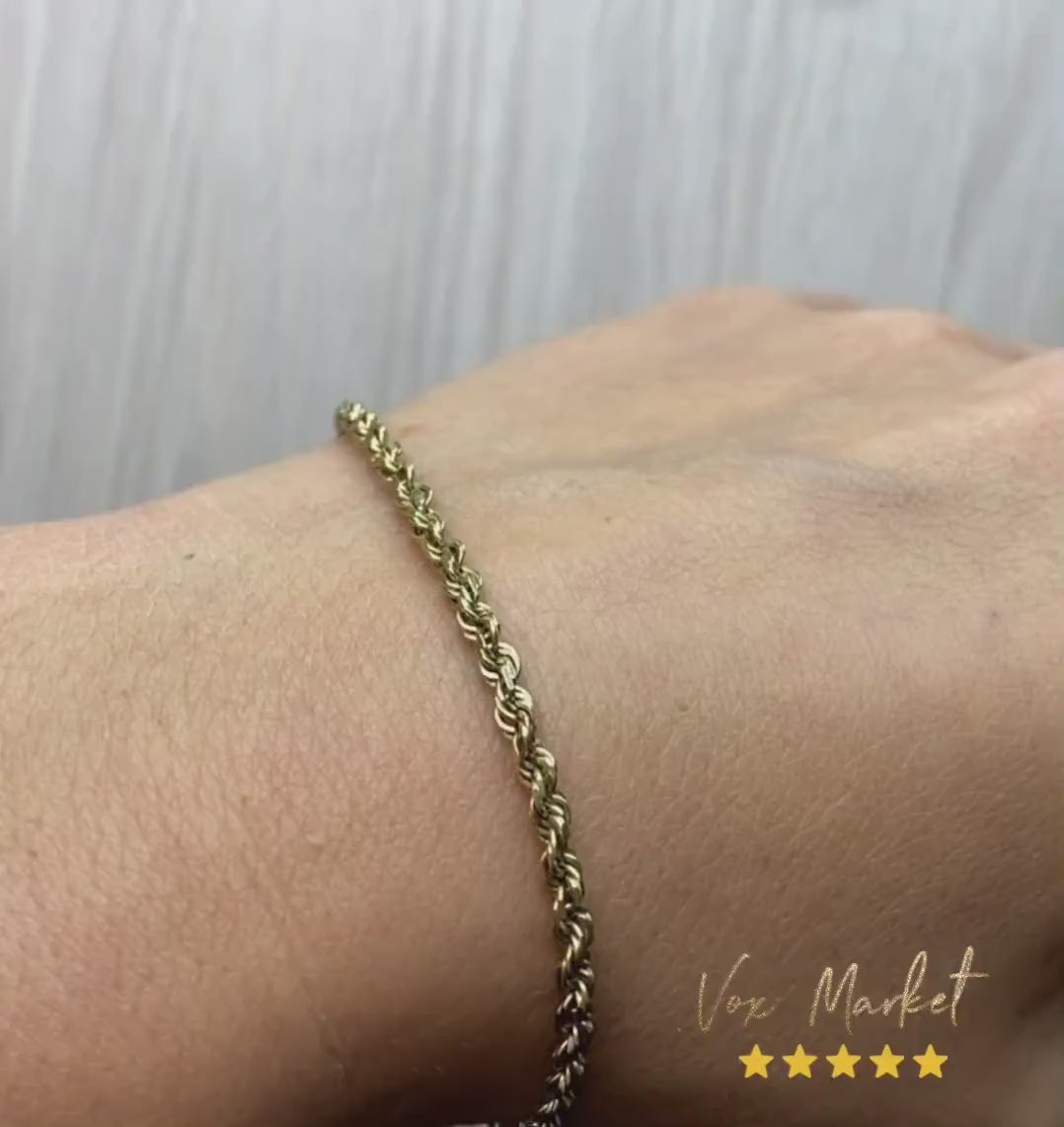 Michael Anthony MA 14k Rope Chain bracelet