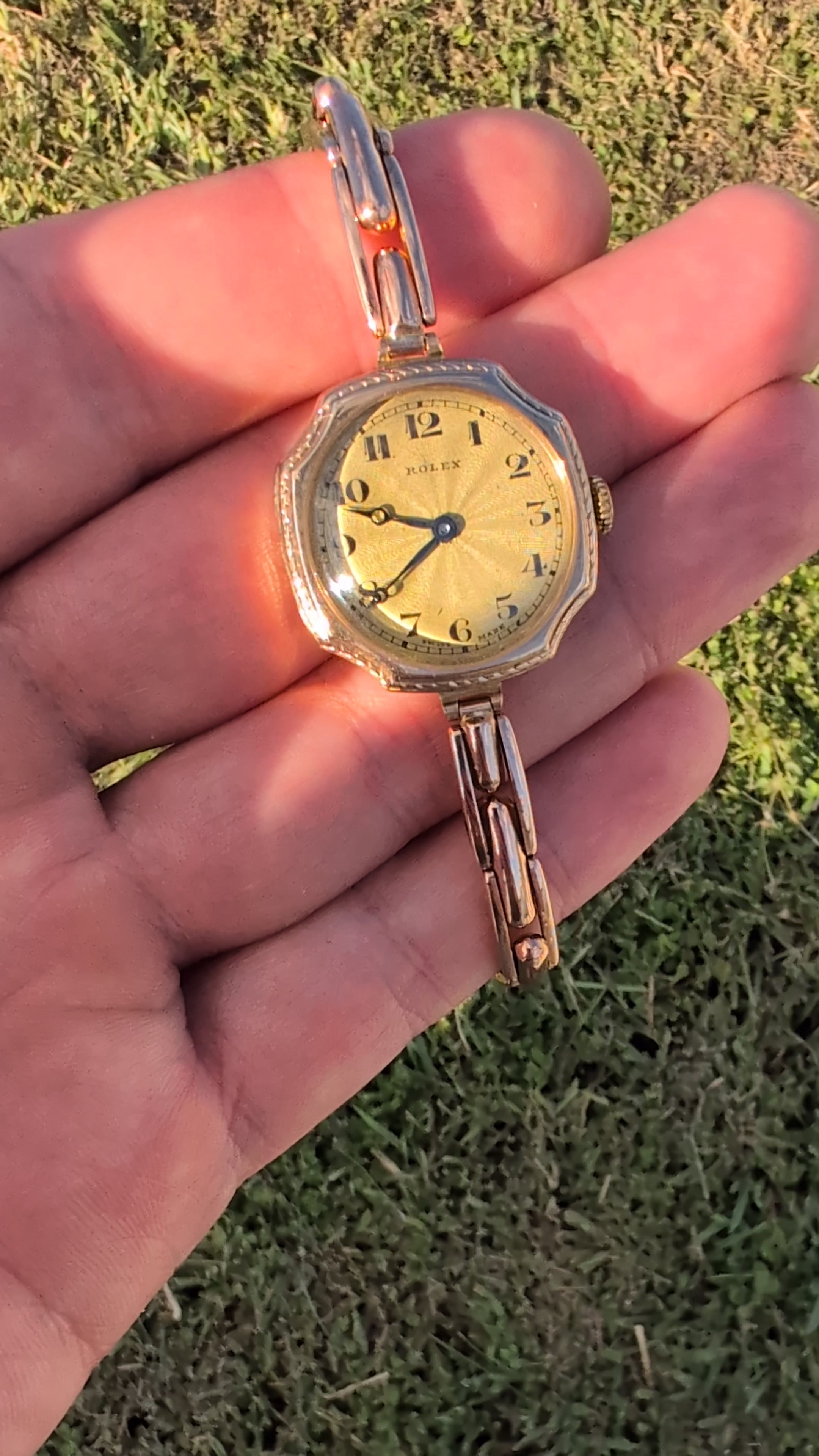 Antique Rolex Womens Cocktail Watch. 9k Rose Gold 0902 Manual