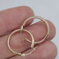 14k Gold HOOP Earrings. 14k Hoop Gloss thin dangle earrings. st(71/78)