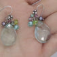 Laura Gibson Dangle Earrings. Sterling Silver with Quartz (453)