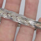 Vintage HEAVY Sterling Silver 925 Braided Herringbone Chain Bracelet 10mm and 22in 13.9g st(10/06)