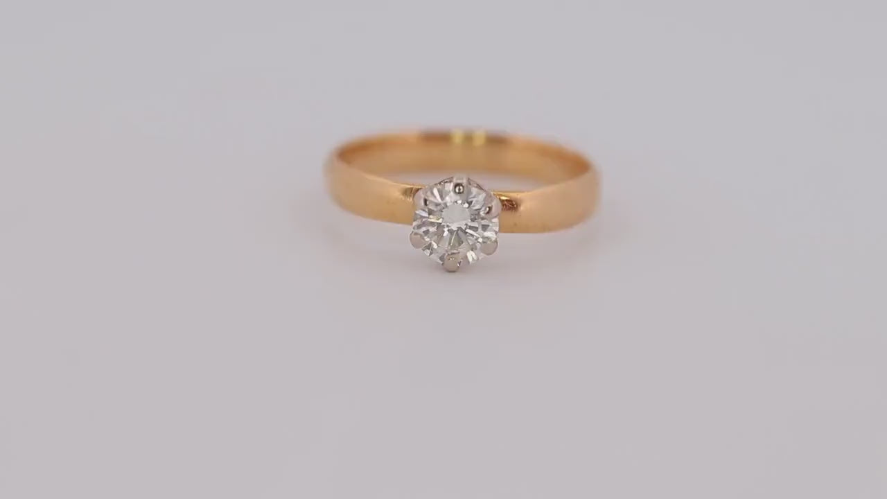 22k Tiffany and Co. Diamond solitaire. Diamond rated at 0.50ct. Extremely rare. st10/64