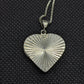 Vintage 925 Sterling Silver Filigree Heart and Box Chain Pendant and Necklace. Sterling Silver Necklace. Braided Heart.