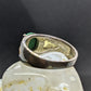 Black Hills Gold Sterling Silver Ring. Green Malachite cabochon with 10k gold inlays band.
