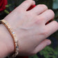 14k Yellow gold and diamond link bracelet for women. 1.5ctw and 32.8 grams