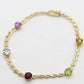 Multi-Color Gem Bracelet. 14k Chain 4 Color Bracelet. Imperial Gold Co. as advertised on QVC.