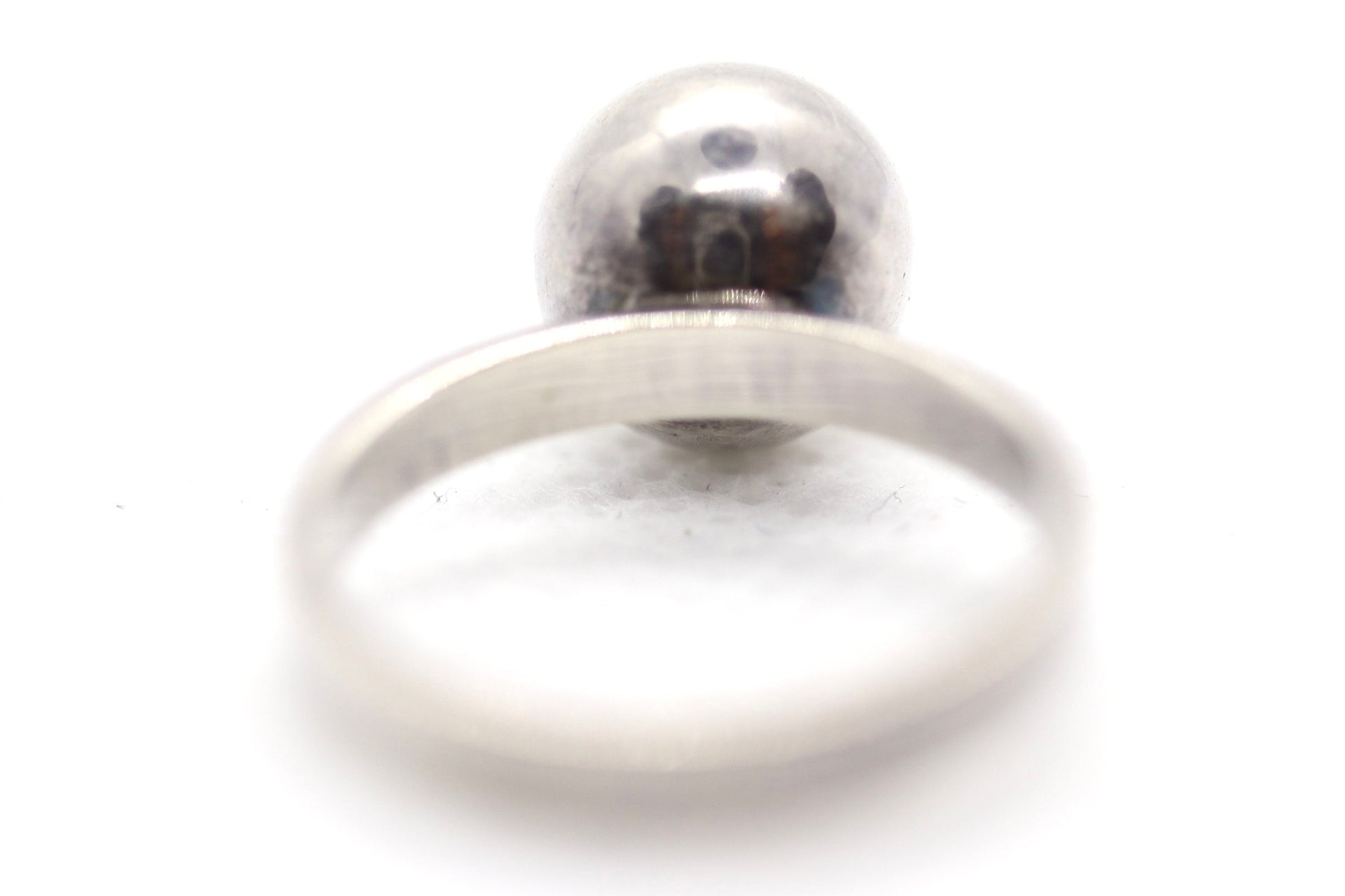 Vintage 925 Sterling Silver Ball / Hemisphere Design Ring. Women Size 6