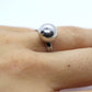 Vintage 925 Sterling Silver Ball / Hemisphere Design Ring. Women Size 6