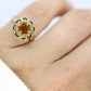 Antique Citrine Flower ring. Hand made 10k yellow gold flower Filigree ring
