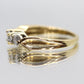 14k Diamond trio ring by Leo Schachter Co. LSC. TRILOGY 3 stone Diamond 3/4ct Ring. Engagement Ring. Solitaire ring.