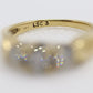 14k Diamond trio ring by Leo Schachter Co. LSC. TRILOGY 3 stone Diamond 3/4ct Ring. Engagement Ring. Solitaire ring.