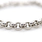 18K ROLO Chain Bracelet. PUFFED large Round Rolo chain bracelet. 18k white gold Italy OTC 6.8grams