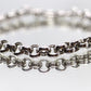 18K ROLO Chain Bracelet. PUFFED large Round Rolo chain bracelet. 18k white gold Italy OTC 6.8grams