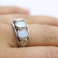 Synthetic Opal Sterling Silver Statement Ring
