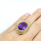 Art Deco Amethyst Ring.  14k Gold and a HUGE 16 ct Amethyst Ring. Size 6.5 Womens. February Amethyst. Art Deco Cocktail Ring.