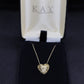 14k Heart Slide Pendant. Yellow Gold Heart Pendant with 18in necklace