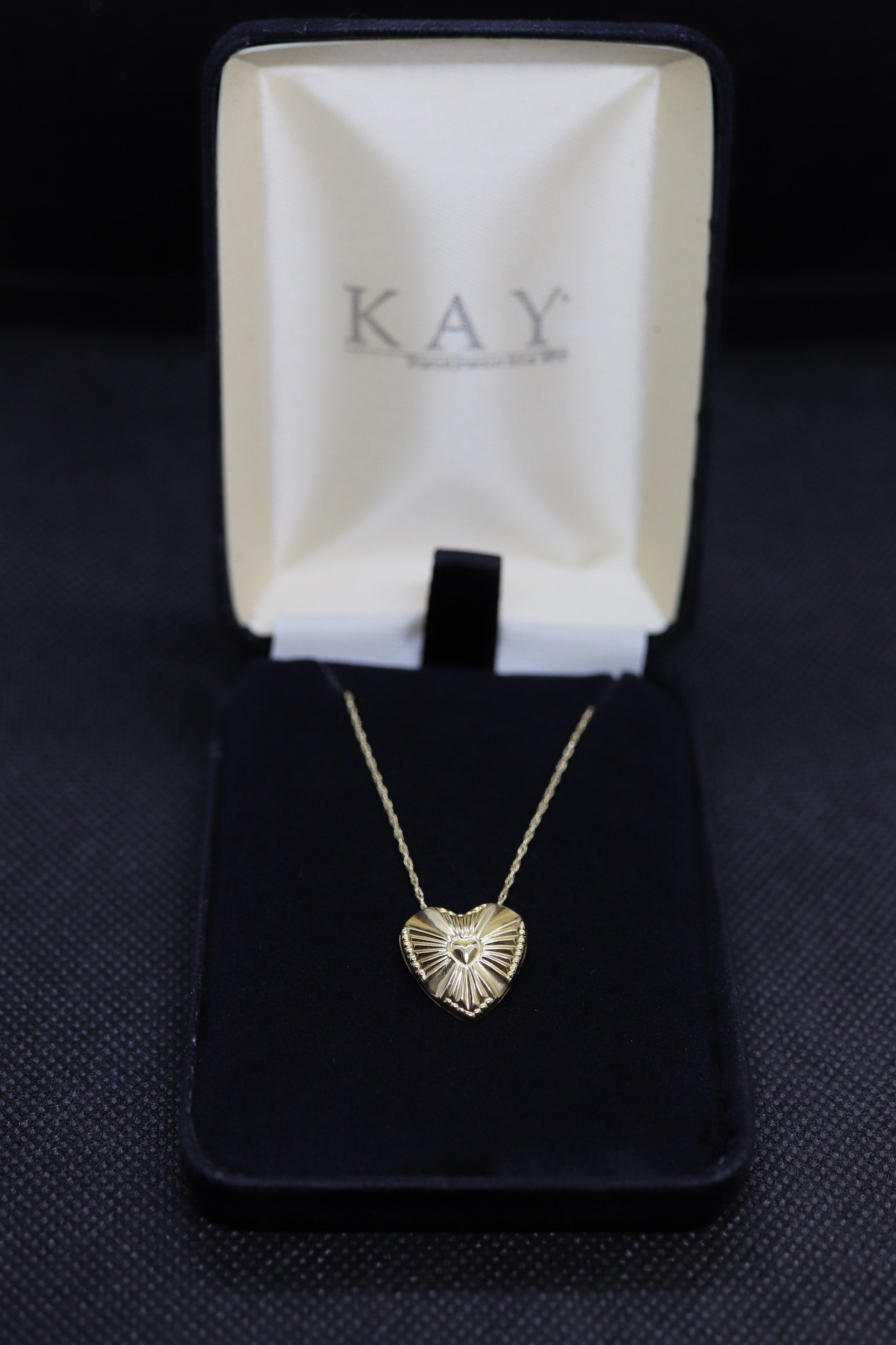 14k Heart Slide Pendant. Yellow Gold Heart Pendant with 18in necklace