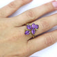 Oval Amethyst cluster ring. 14k Yellow gold Amethyst Cluster ring