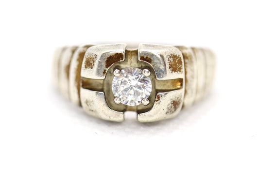 Vintage CZ Sterling silver Ring unisex