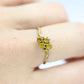 Honey comb citrine ring. 10k Yellow Gold citrine ring.
